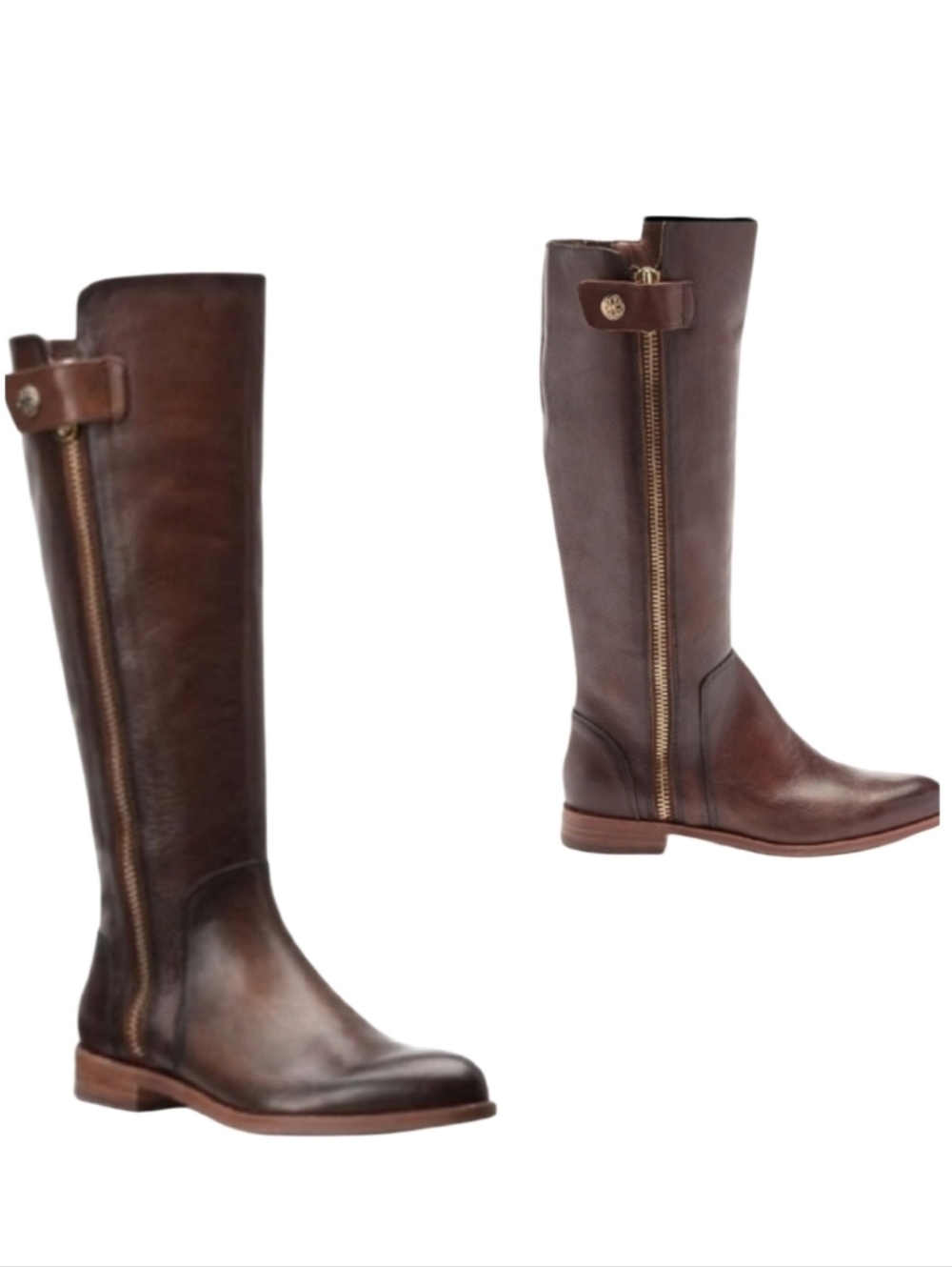 ISOLA Melino Dark Brown Italian Leather Tall Riding Boots 7.